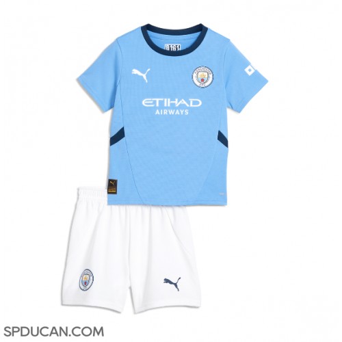 Dječji Nogometni Dres Manchester City Domaci 2024-25 Kratak Rukav (+ Kratke hlače)